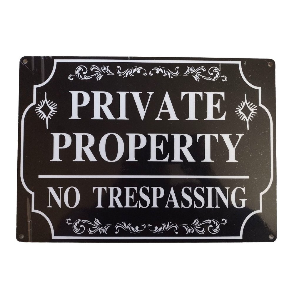 Private Property No Trespassing 13.75" x 9.75" Metal Sign